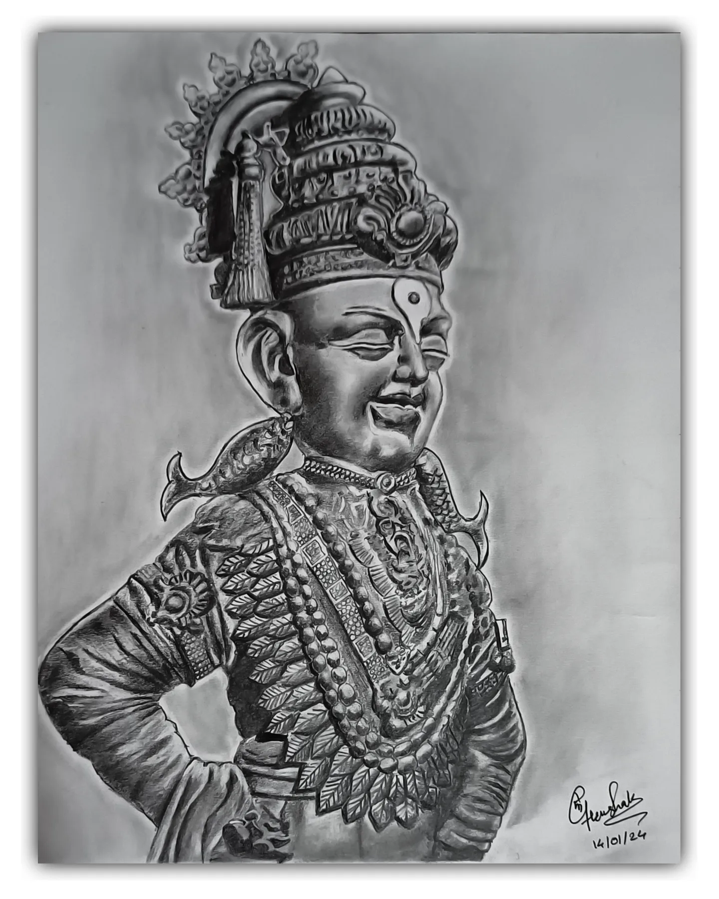 Crazy Art Zone portrait sketch 8